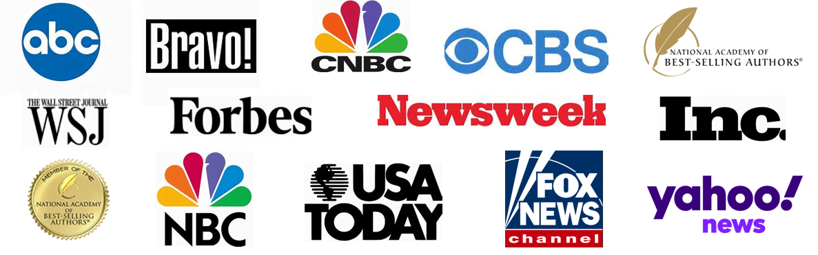Media appearances: ABC, CBS, CNBC, Forbes, WSJ, NBC, USA Today, Fox News, Yahoo News